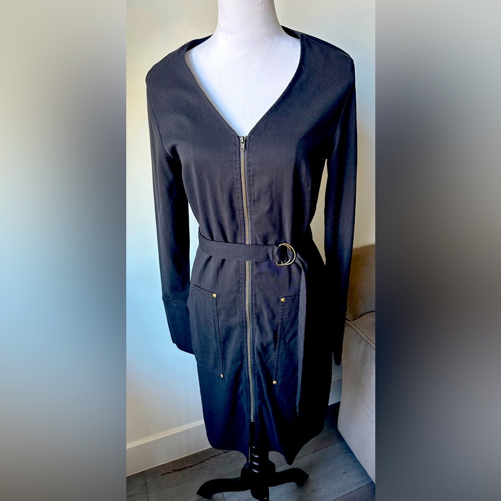 NWOT Michael Stars Black Zip Up Dress Size Small